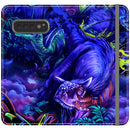 coly_art Samsung blacklighted dinosaurs