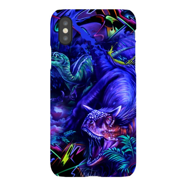 coly_art iPhoneX / iPhone XS blacklighted dinosaurs