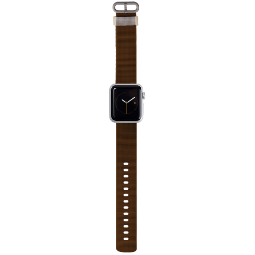 Apple Watch Strap 38mm in Nylon Grey Silver fitting
