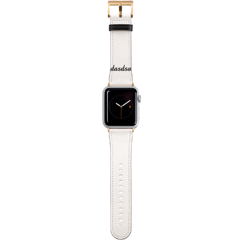 Apple Watch Strap 38mm in PU leather Gold fitting