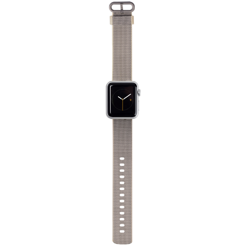 Apple Watch Strap 38mm in Nylon Grey Silver fitting