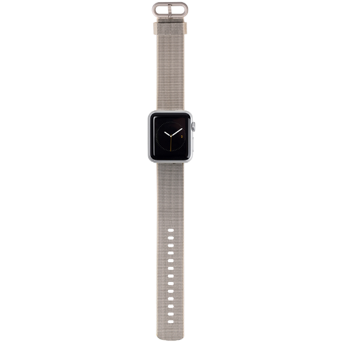 Apple Watch Strap 42mm in Nylon Grey Silver fitting